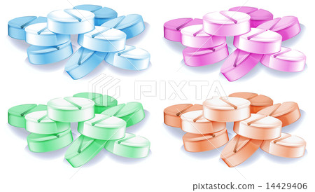 Coloured pills 14429406