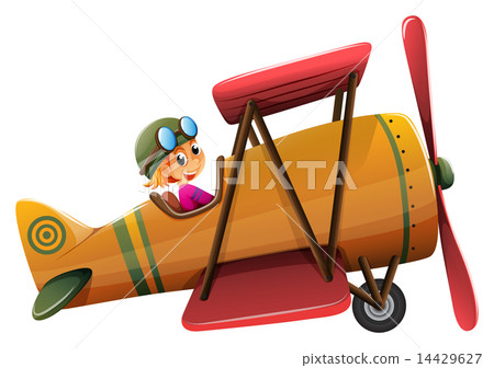 A smiling pilot on a vintage plane A smiling pilot on a vintage plane 14429627
