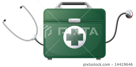 A stethoscope and a medical bag A stethoscope and a medical bag 14429646
