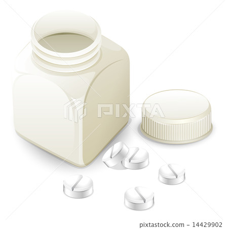 A white medical bottle A white medical bottle 14429902