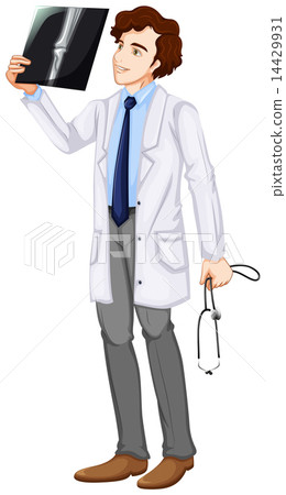 A doctor watching an x-ray result A doctor watching an x-ray result 14429931