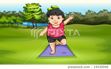 A fat girl exercising A fat girl exercising 14430046