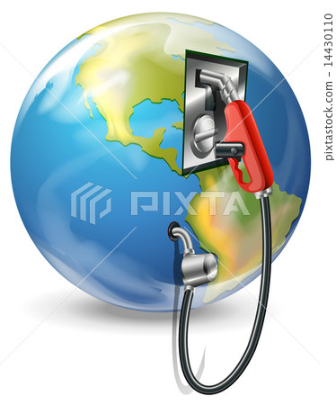 A globe and a petrol pump A globe and a petrol pump 14430110
