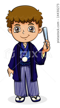 An Asian man holding a fan 14430273