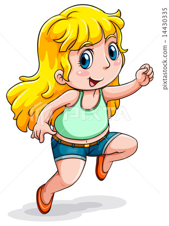 A Caucasian girl dancing A Caucasian girl dancing 14430335