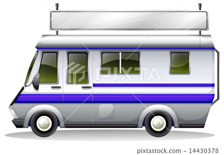 A vehicle with an empty signboard A vehicle with an empty signboard 14430378