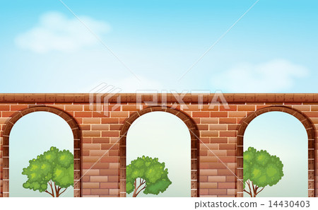 A bridge with trees A bridge with trees 14430403