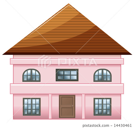 A single detached pink house 14430461