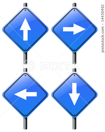 Four arrow signs Four arrow signs 14430492