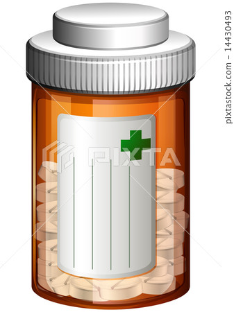 A medical container with tablets 14430493