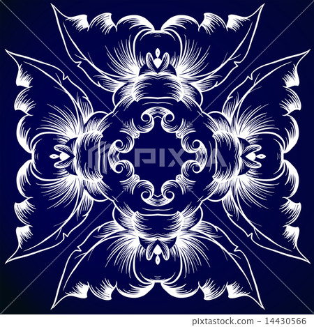 A blue and white pattern 14430566
