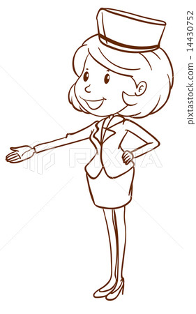 A sketch of an air hostess 14430752