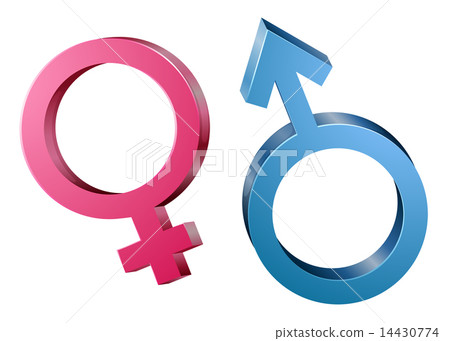 Male and female sex symbols Male and female sex symbols 14430774