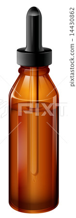 A light brown medical bottle with a dropper A light brown medical bottle with a dropper 14430862