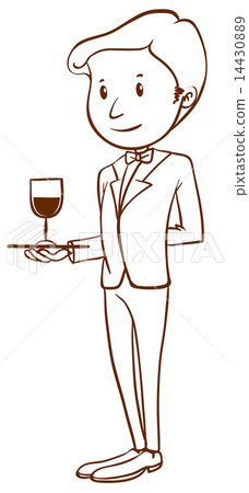 A sketch of a waiter 14430889
