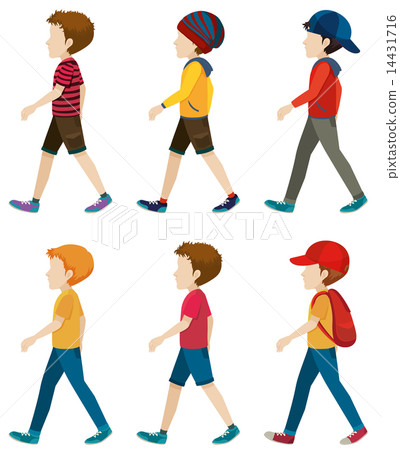 Faceless boys walking 14431716