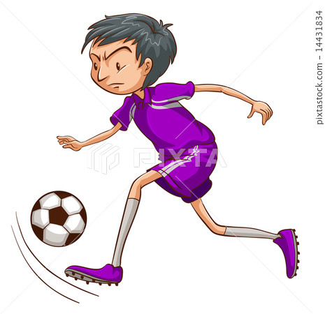 A soccer player with a violet uniform A soccer player with a violet uniform 14431834