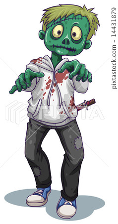 A scary male zombie A scary male zombie 14431879