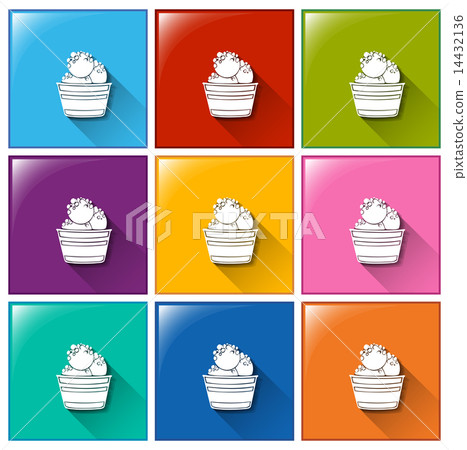 Icons with icecream 14432136