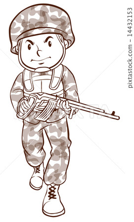 A simple drawing of a soldier A simple drawing of a soldier 14432153