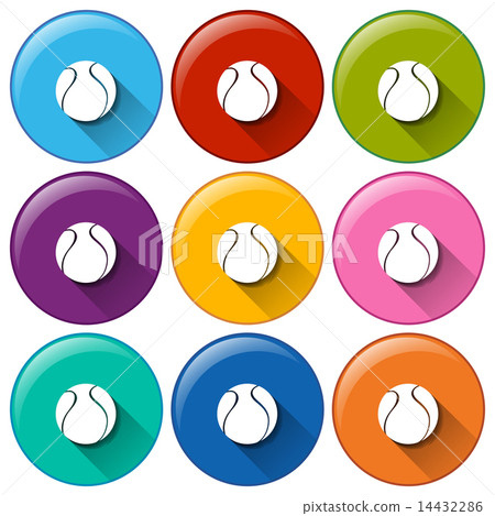 Round icons with balls Round icons with balls 14432286