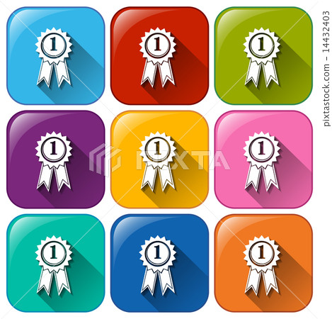 Icons with ribbons Icons with ribbons 14432403