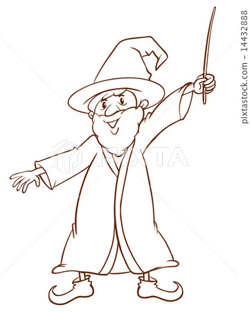 A simple drawing of a wizard 14432888