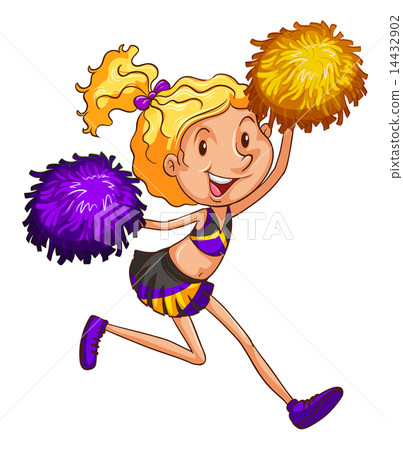 An energetic cheerleader 14432902