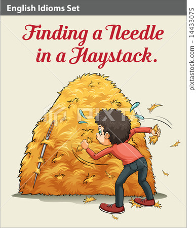 A boy finding a needle 14433075