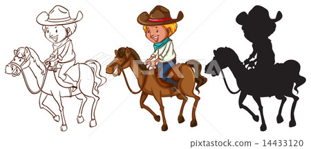 Sketches of a man riding a horse Sketches of a man riding a horse 14433120