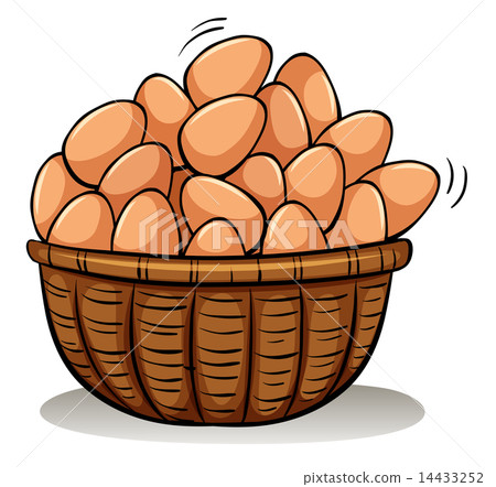 图库插图: a basket full of eggs