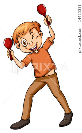 Man with two rattles 14433351