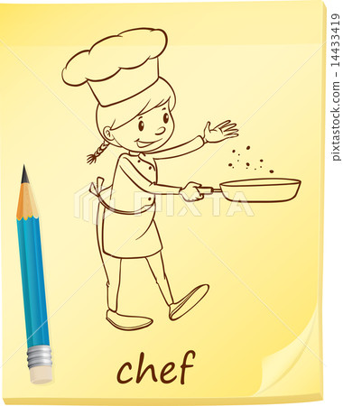 A post-it with a chef 14433419