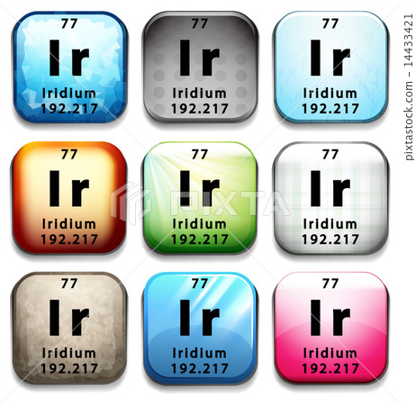 An icon showing the chemical Iridium 14433421