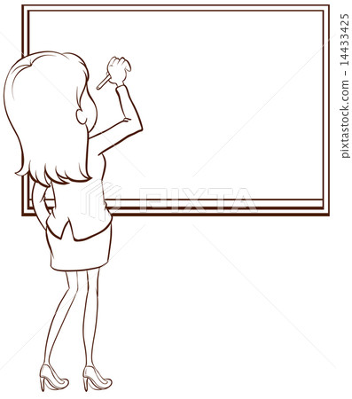 A simple sketch of a teacher writing A simple sketch of a teacher writing 14433425