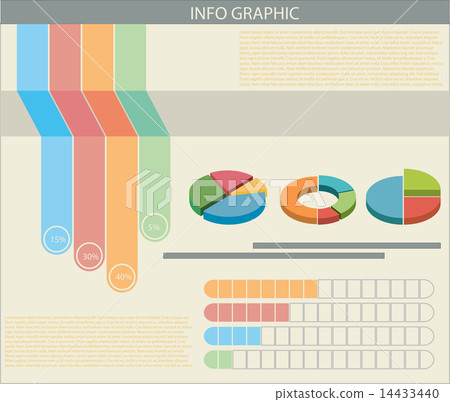 An infograph with colourful graphs An infograph with colourful graphs 14433440