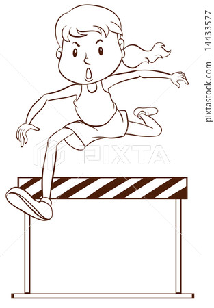 A sketch of a sporty young girl 14433577