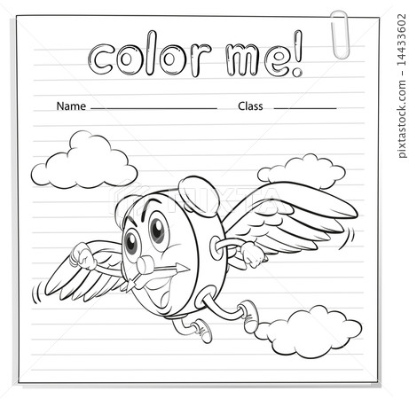 A worksheet showing a flying clock 14433602
