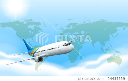 An airplane in the sky An airplane in the sky 14433639