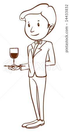 A plain sketch of a waiter A plain sketch of a waiter 14433832