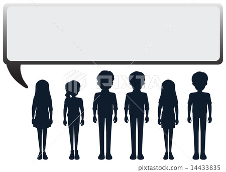 A group of people with an empty callouts A group of people with an empty callouts 14433835