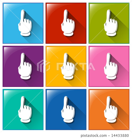 Finger pointing upward icons Finger pointing upward icons 14433880
