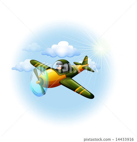 An airplane in the sky 14433916