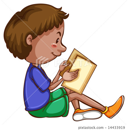 Boy reading 14433919