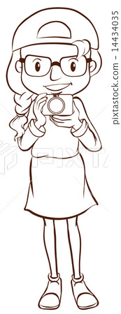 A simple sketch of a female photographer A simple sketch of a female photographer 14434035