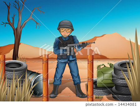 A soldier in the battlefield 14434081