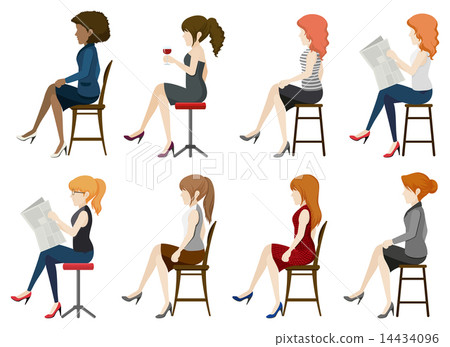 Faceless girls sitting down 14434096