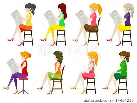 Faceless ladies sitting down Faceless ladies sitting down 14434236