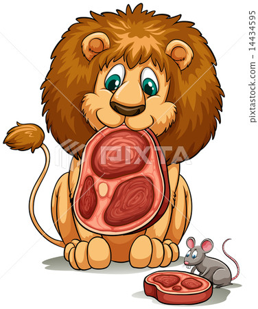 A lion sharing his food A lion sharing his food 14434595