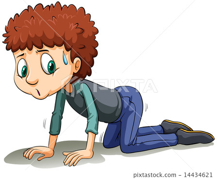 A boy crawling like a snail 14434621